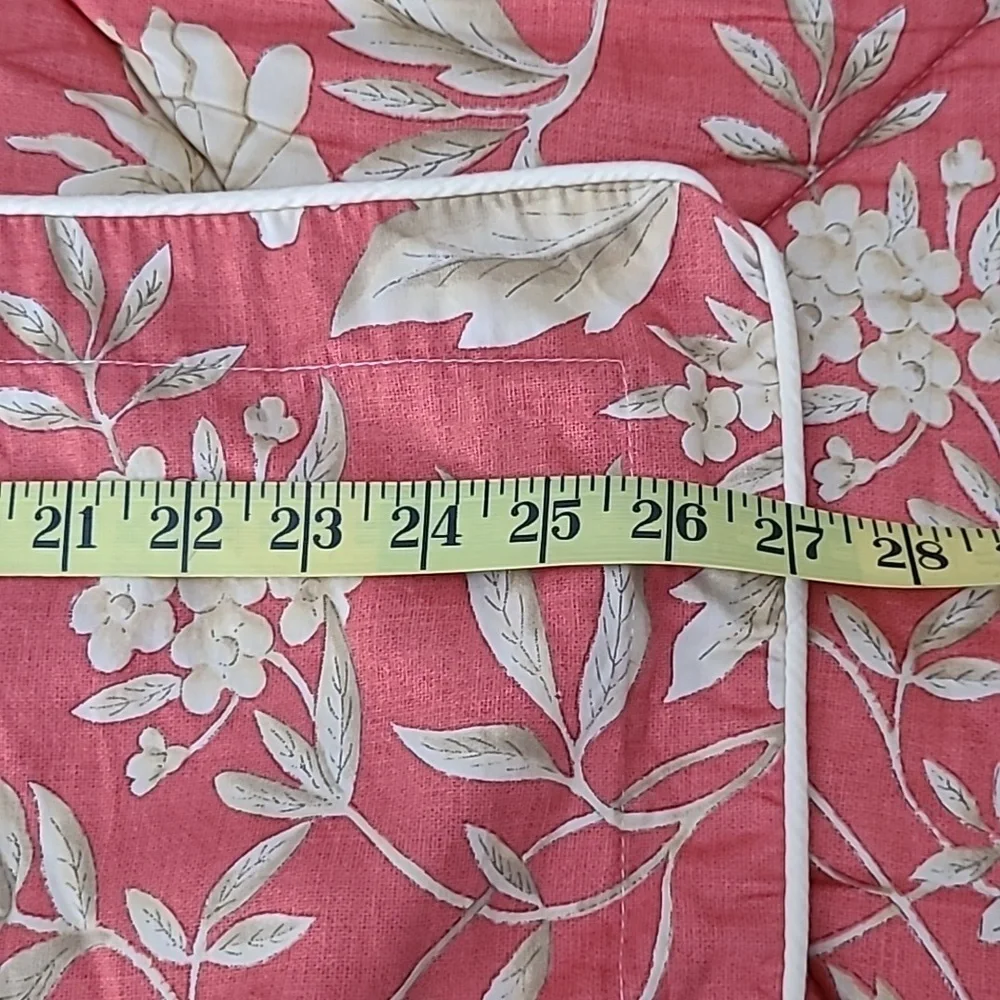 EUC Lauren Ralph Lauren Villa Camelia Floral Fretwork Comforter/Euro Shams Set
